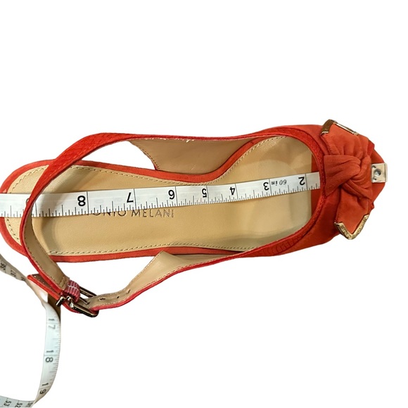 Antonio Melani Coral Orange Suede wedge heels size 8 - Picture 10 of 10